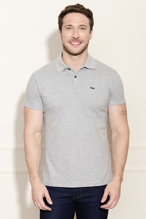 Camisa Polo Masculina Básica Fatal - Cinza