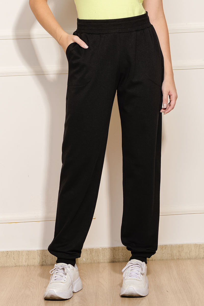 Calca-Feminina-Moletom-Jogger---Preto