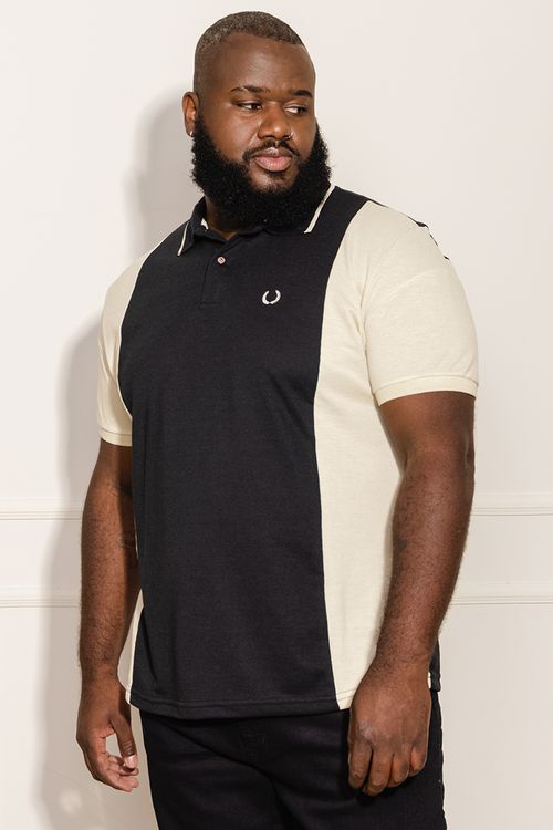 Camisa Polo Plus Size Masculina Recorte