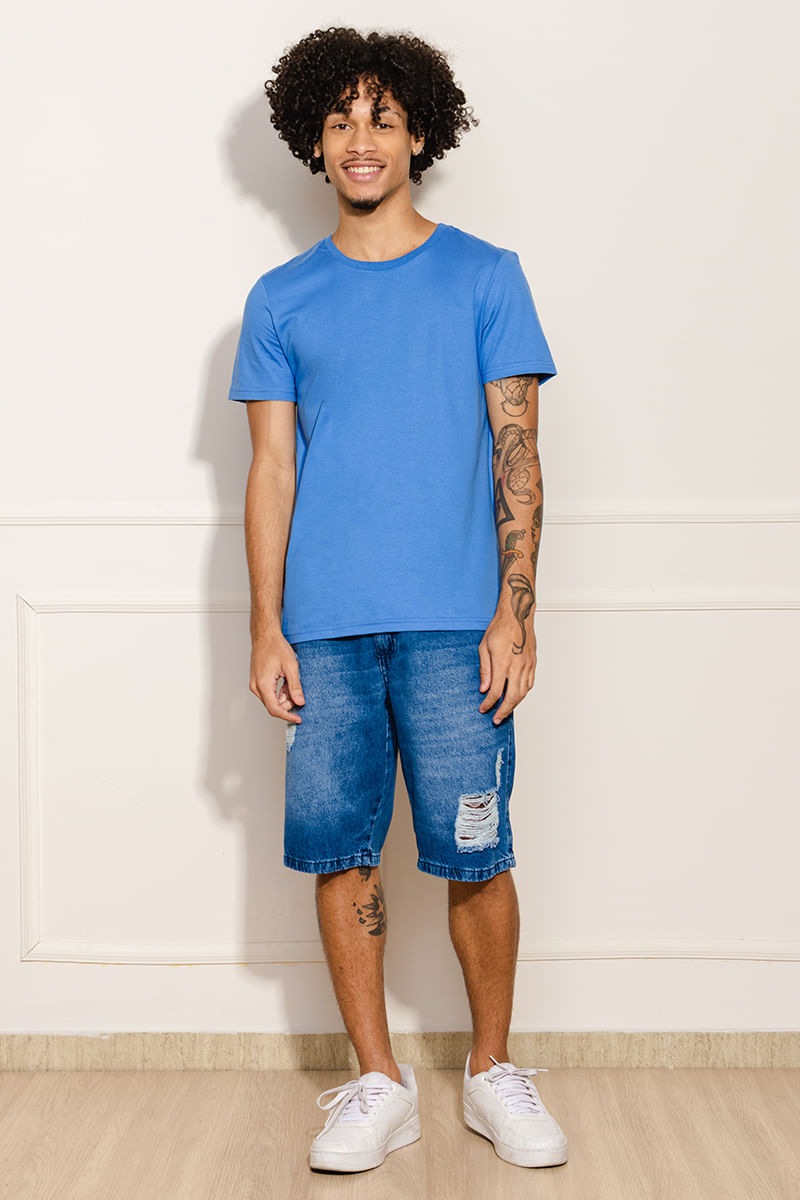 Camiseta-Masculina-Basica---Azul
