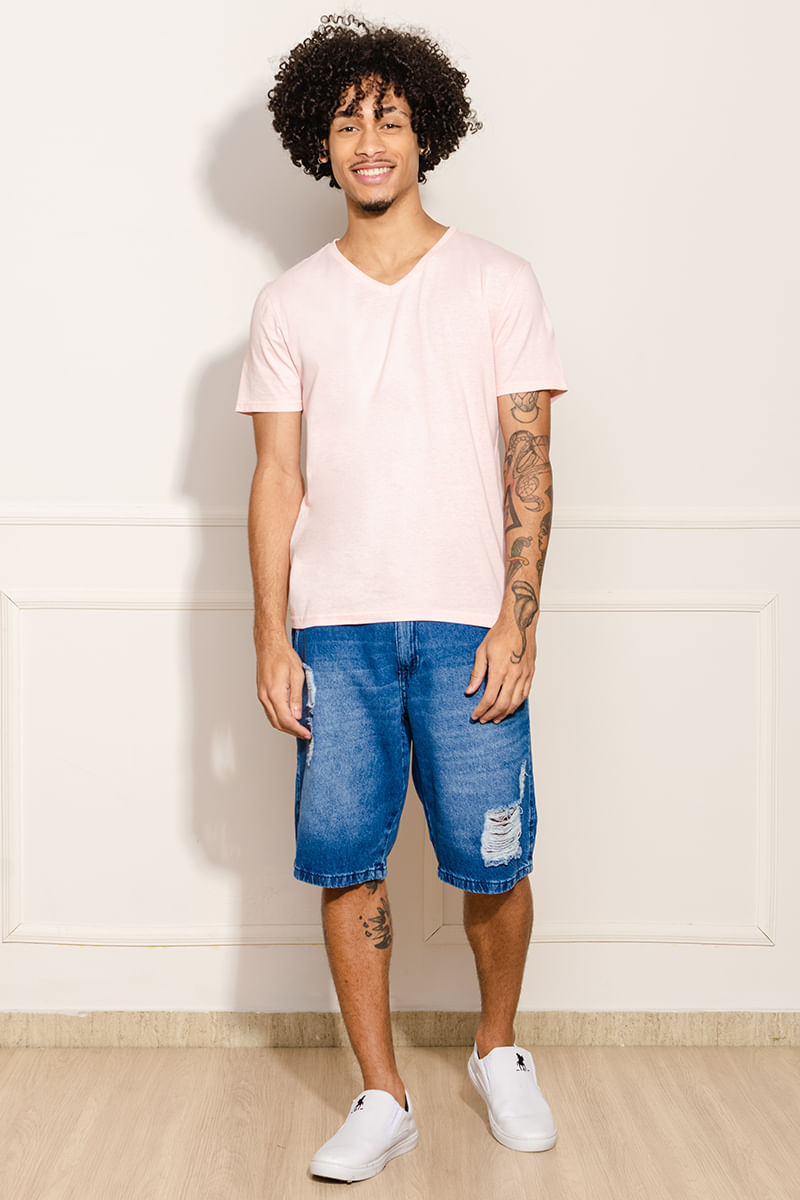 Camiseta-Masculina-Gola-V---Rosa
