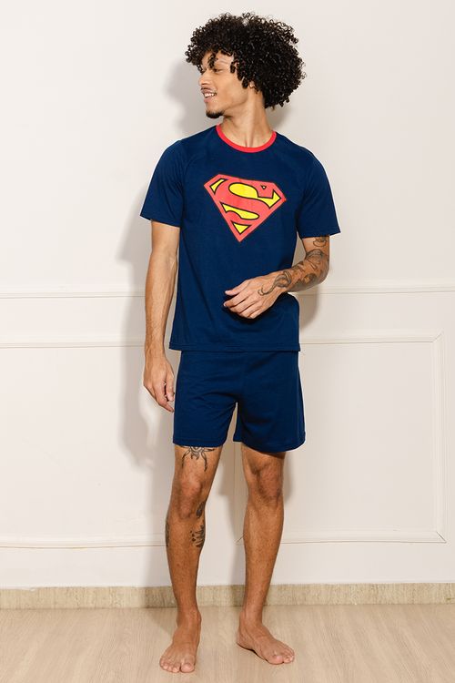 Pijama Masculino Super Man - Azul