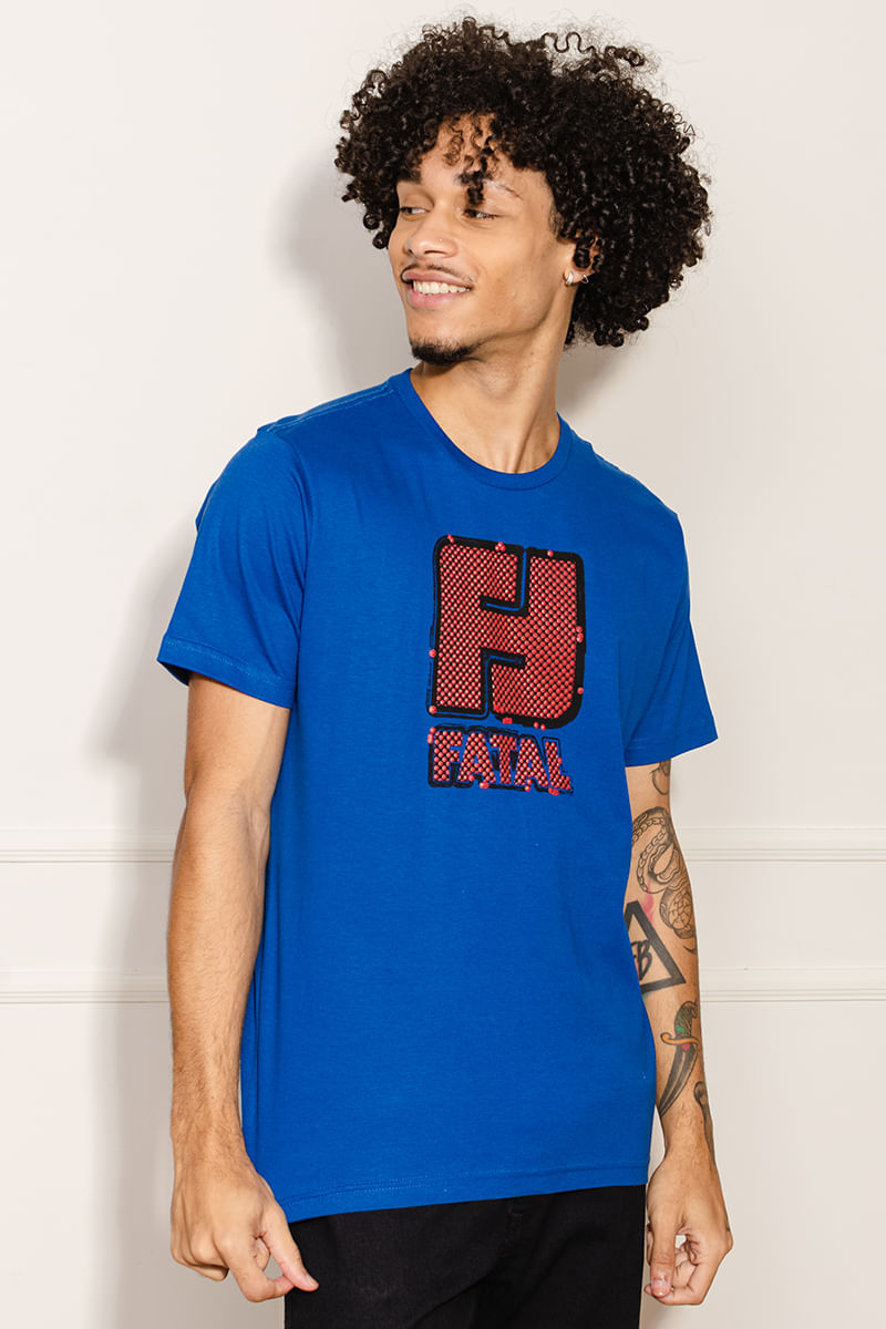 Camiseta-Masculina-Logotipo-Texturizado