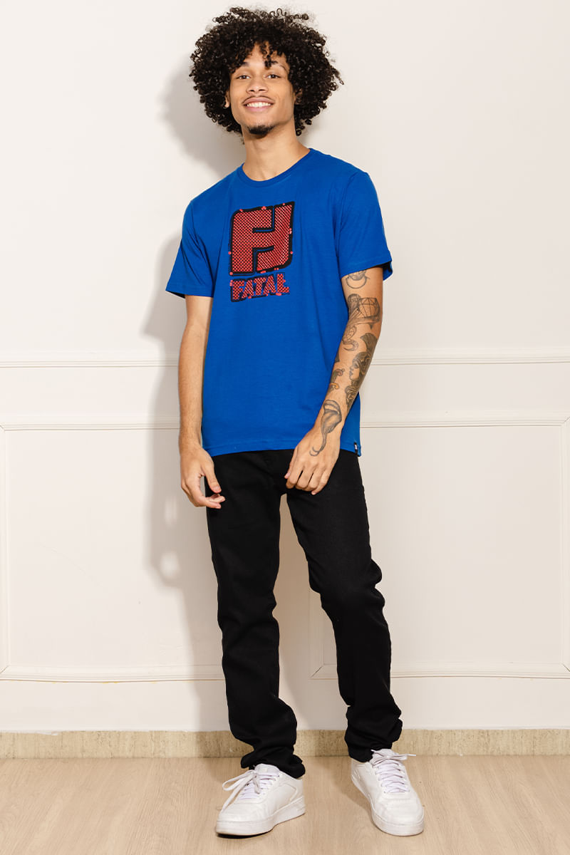 Camiseta-Masculina-Logotipo-Texturizado