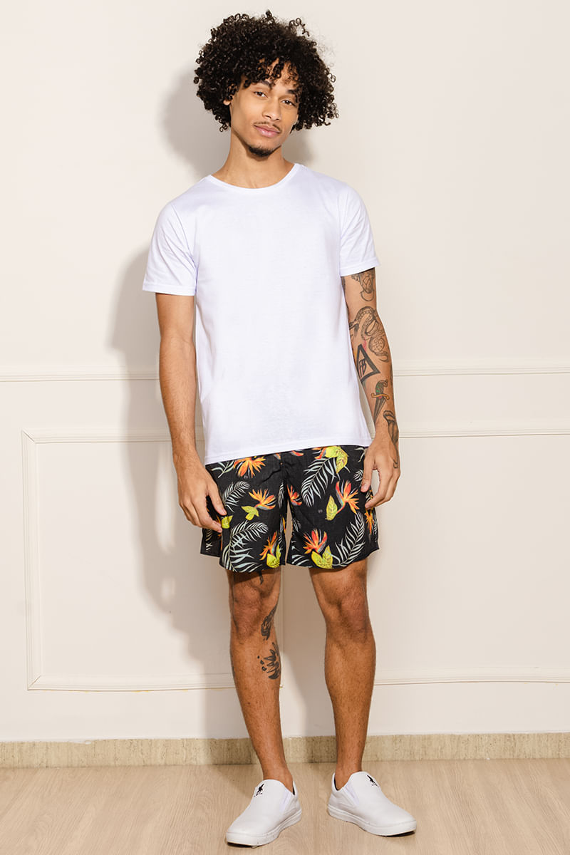 Bermuda-Masculina-Tactel---Preto