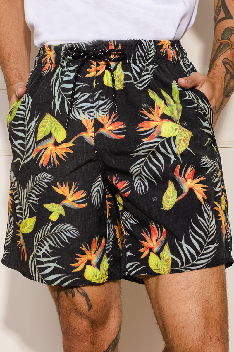 Bermuda-Masculina-Tactel---Preto
