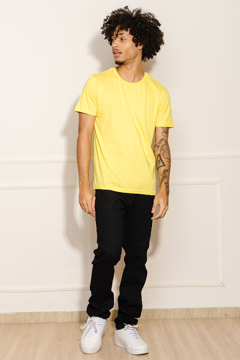 Camiseta-Masculina-Basica---Amarelo