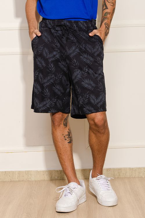 Bermuda Masculina Moletom Floral