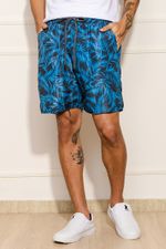 Bermuda-Masculina-Tactel-Folhagens---Azul