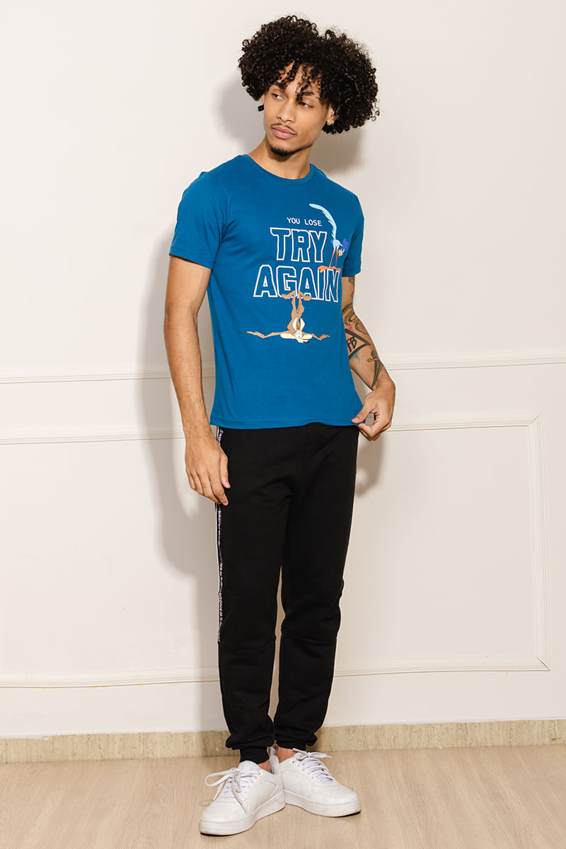 Camiseta-Masculina-Papa-leguas---Azul