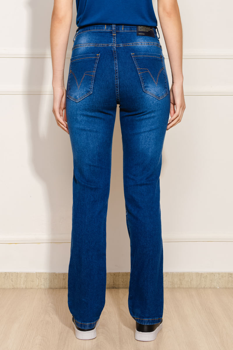 Jeans Azul, Calça Feminina Size 5 Usado 93355435