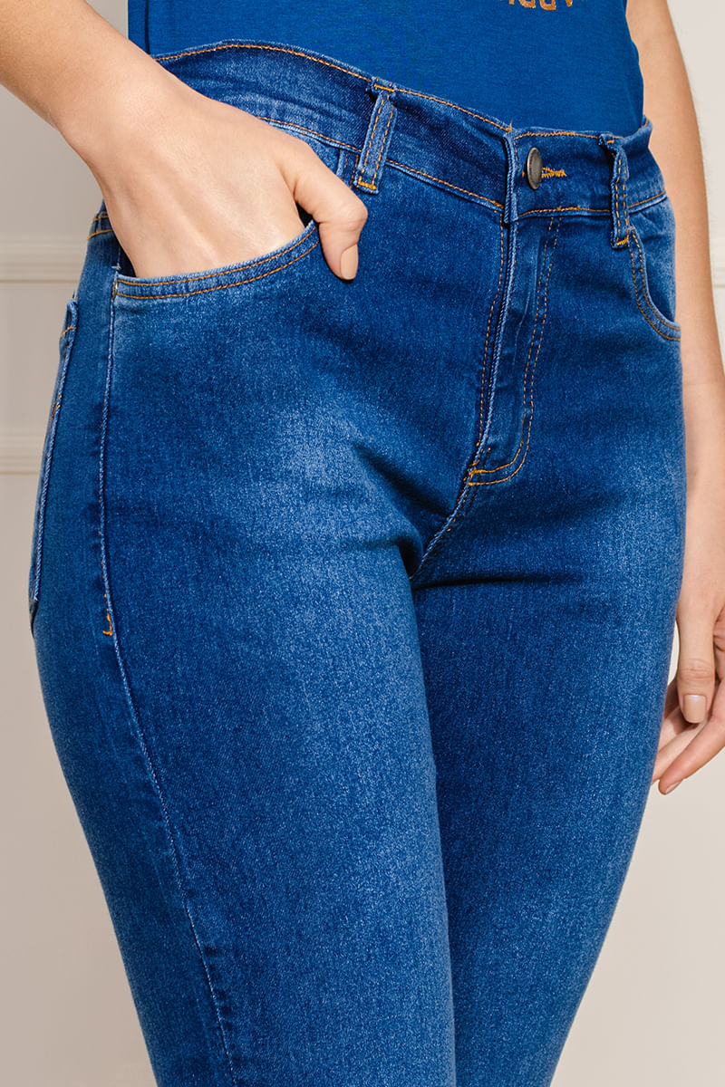 Jeans Azul, Calça Feminina Size 5 Usado 93355435