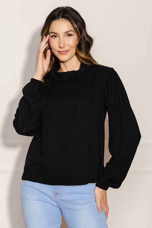 Blusa Feminina Mangas Bufantes