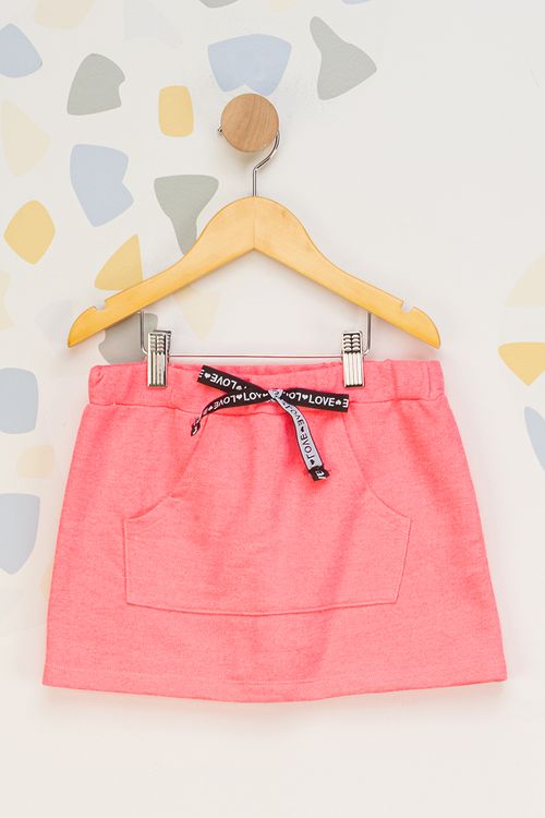 Shorts Saia Juvenil Feminino Neon - Rosa