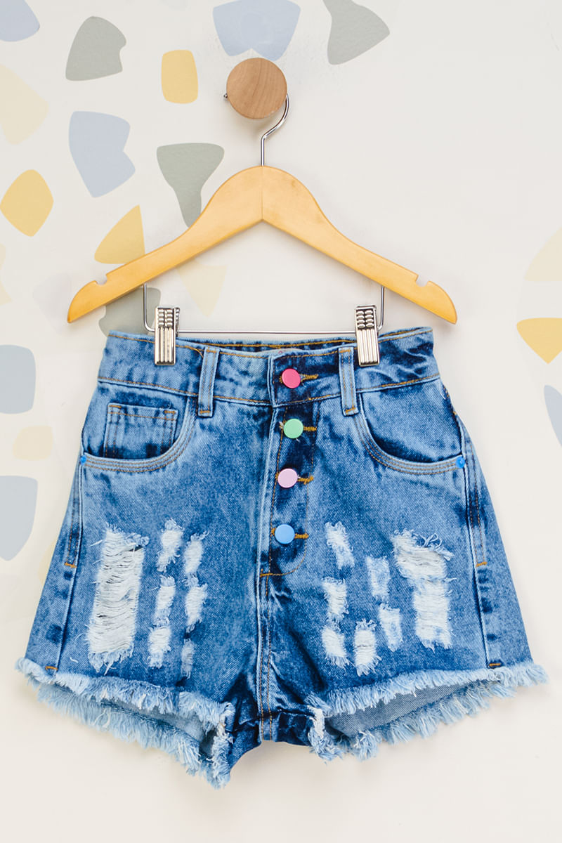 Shorts-Juvenil-Feminino-Botoes-Coloridos---Azul