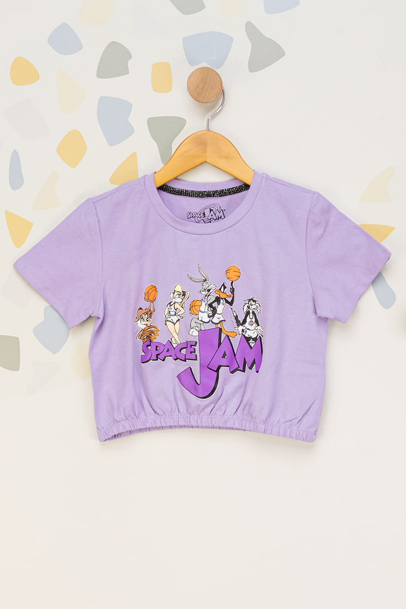 Cropped-Juvenil-Feminino-Space-Jam---Lilas