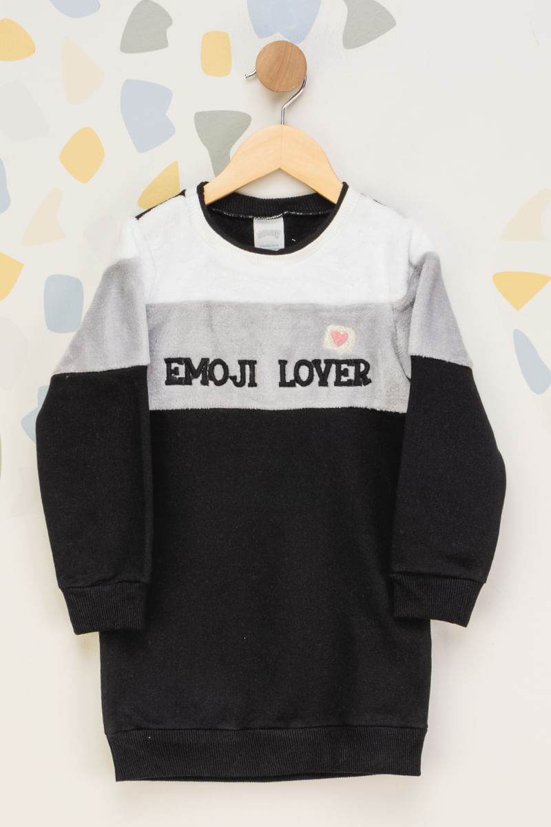 Vestido-Infantil-Moletom-Emoji-Lover-