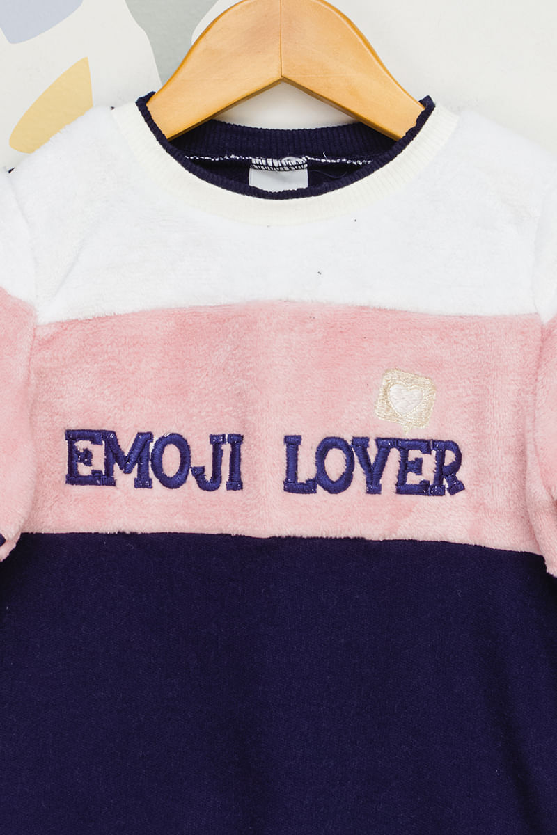 Vestido-Infantil-Moletom-Emoji-Lover