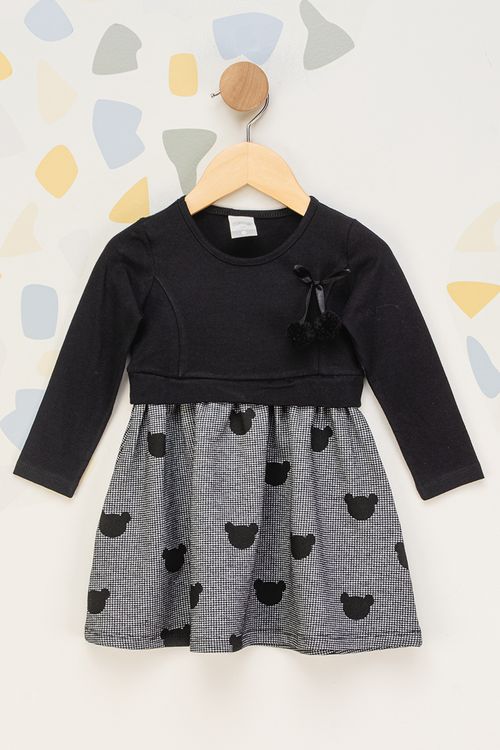 Vestido Infantil Pied de Poule