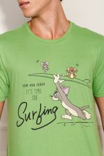 Camiseta-Masculina-Tom-e-Jerry---Verde