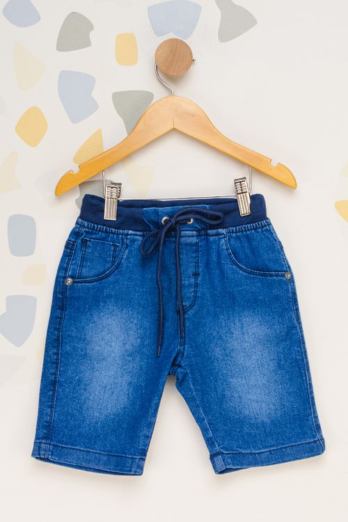 Bermuda Jeans com Cordão Infantil