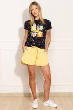 Camiseta-Feminina-Pingos-Looney-Tunes---Preto