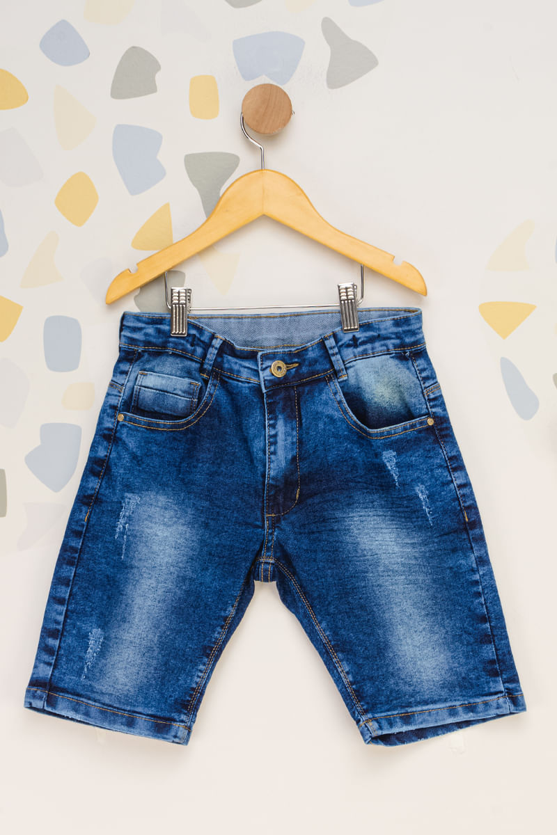 Bermuda-Masculina-Infantil-Jeans-Estonado