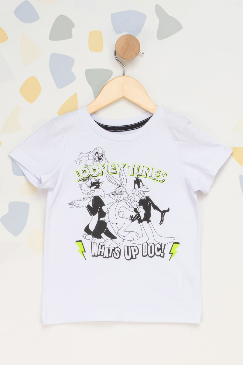 Camiseta-Infantil-Looney-Tunes---Branco