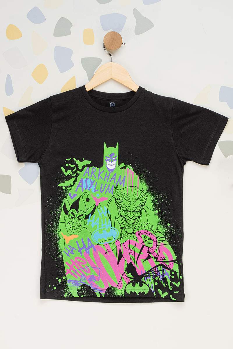 Camiseta-Infantil-Masculina-Arkham-Asylum