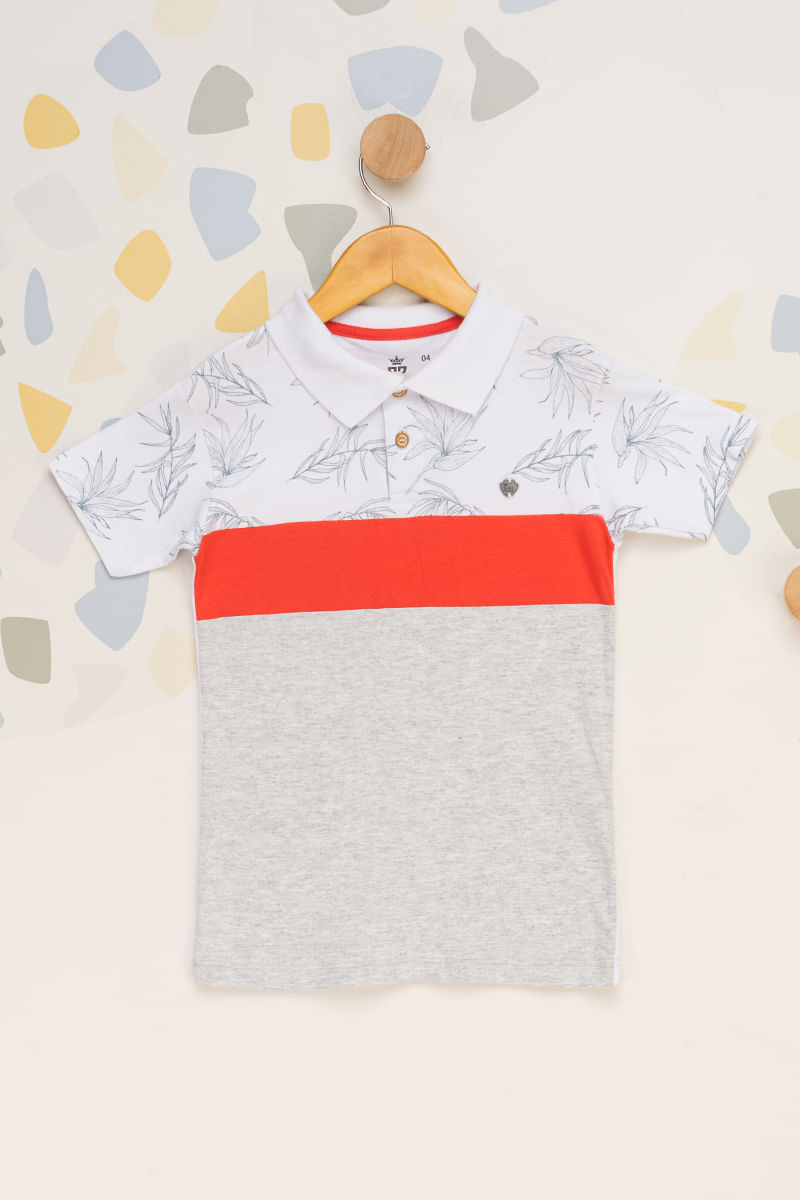 Camisa-Polo-Infantil-Folhagens