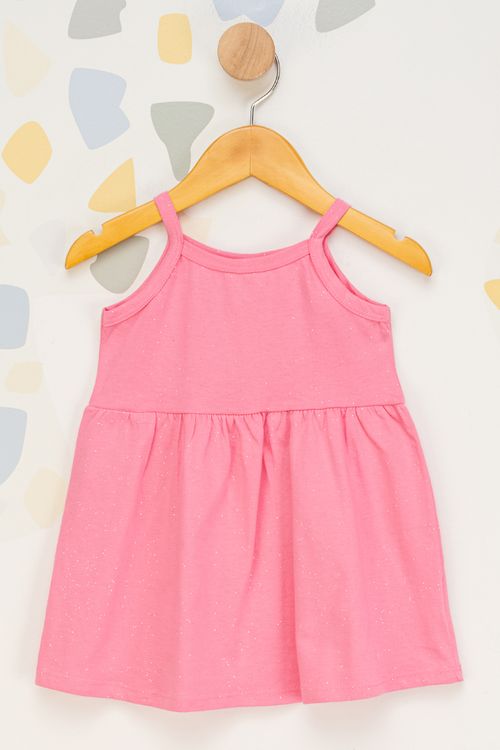 Vestido Infantil Feminino Godê com Glitter