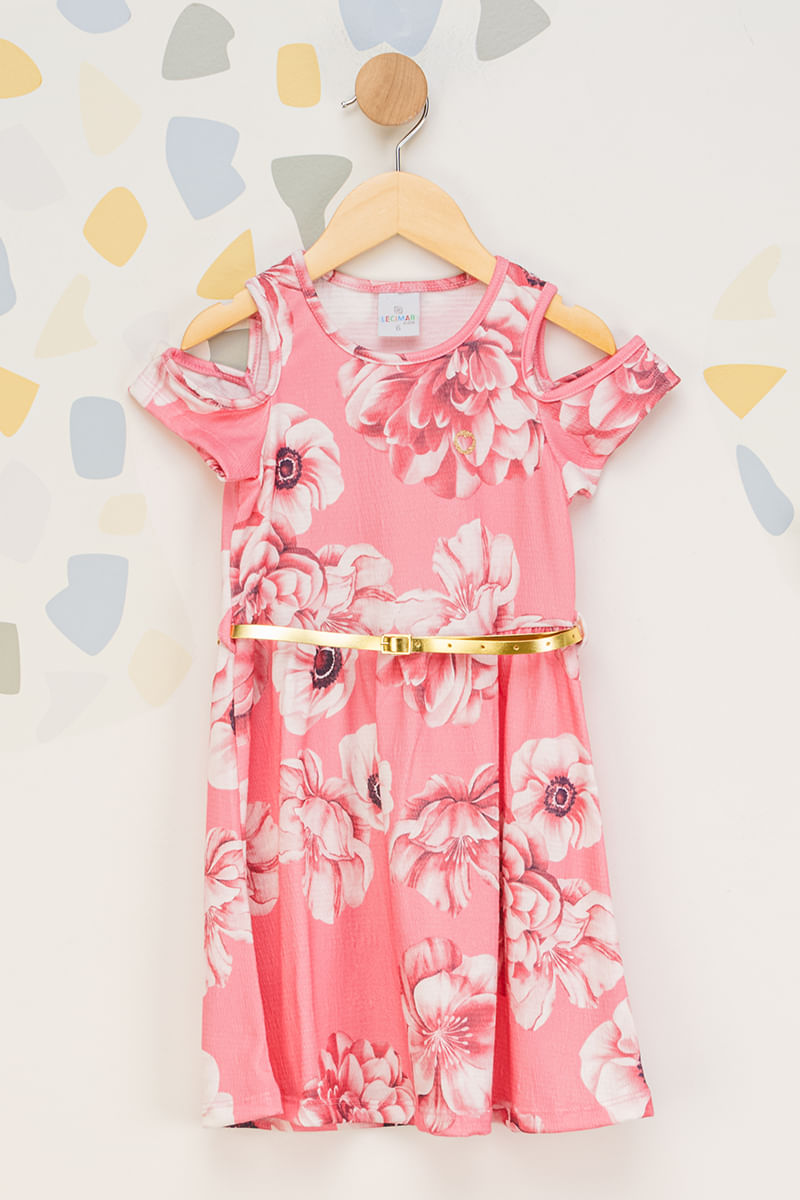 Vestido-Infantil-Feminino-Flores---Rosa