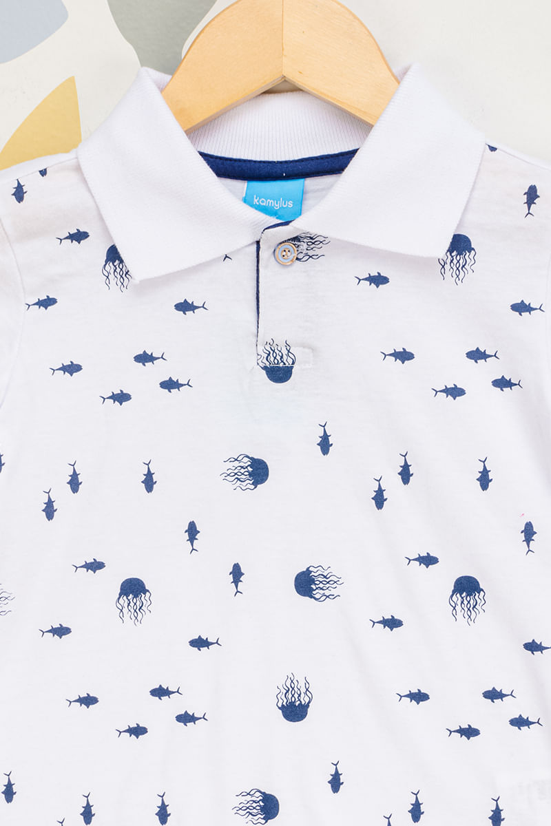Camisa-Polo-Infantil-Masculina-Animais-Marinhos---Branco