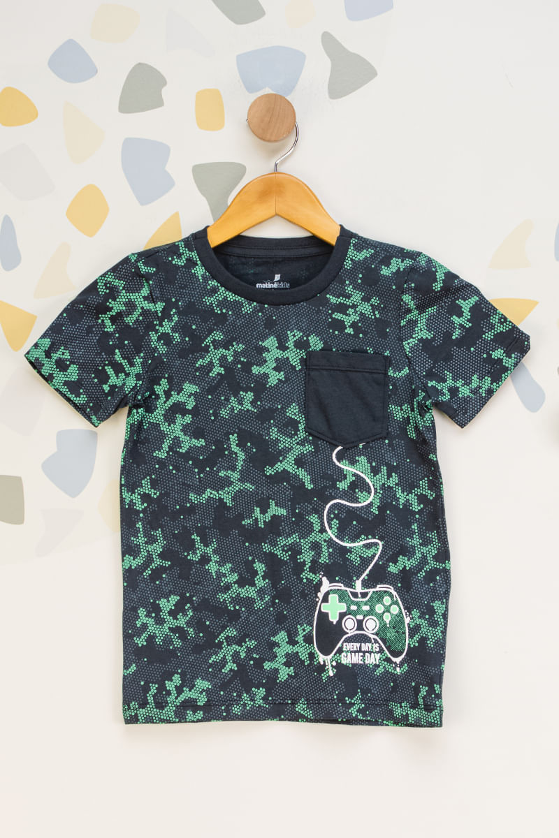 Camiseta-Infantil-Masculina-Video-Game--Azul