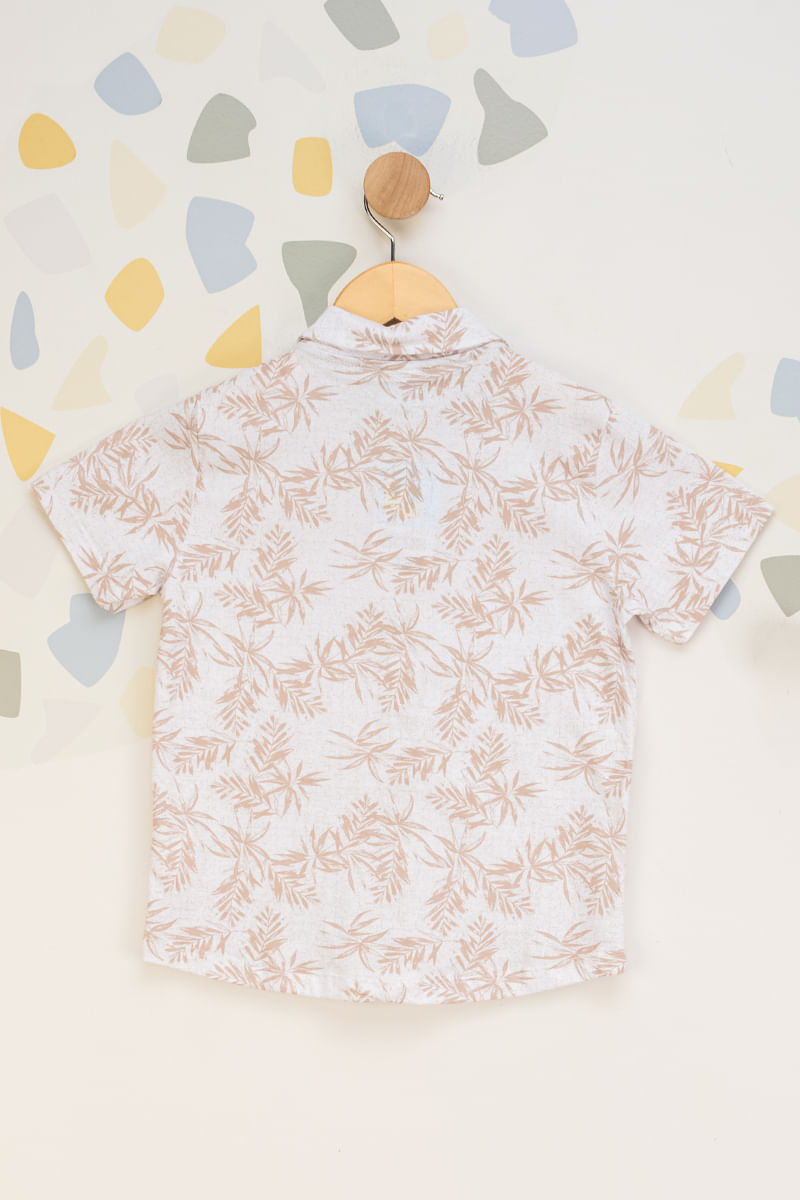 Camisa-Infantil-Masculina-Folhagens---Bege