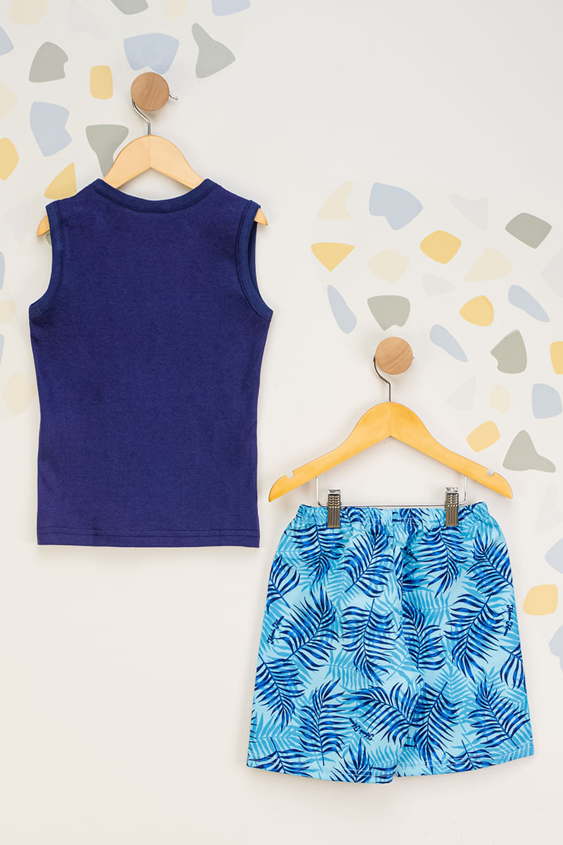 Conjunto-Infantil-Masculino-Hawaii----Azul