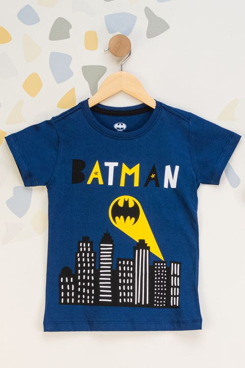 Camiseta Infantil Masculina Batman - Azul