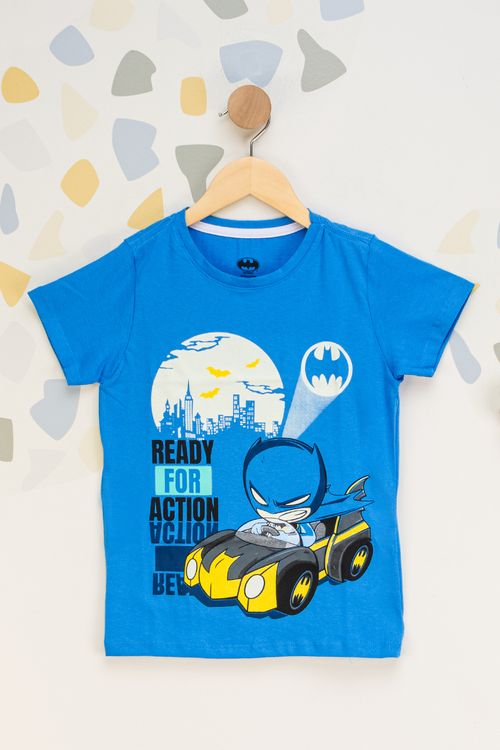 Camiseta Infantil Masculina Batman - Azul