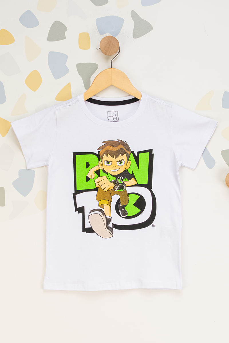 Camiseta-Infantil-Masculina-Ben-10---Branco