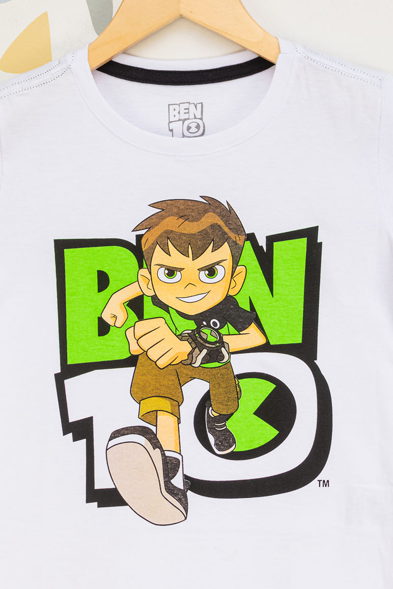 Camiseta-Infantil-Masculina-Ben-10---Branco