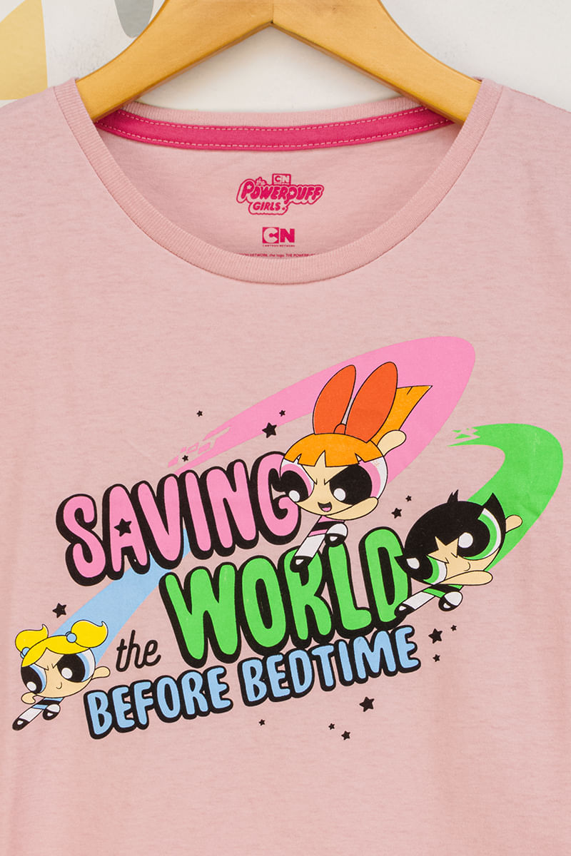Camiseta-Juvenil-Feminina-Meninas-Super-Poderosas---Rosa
