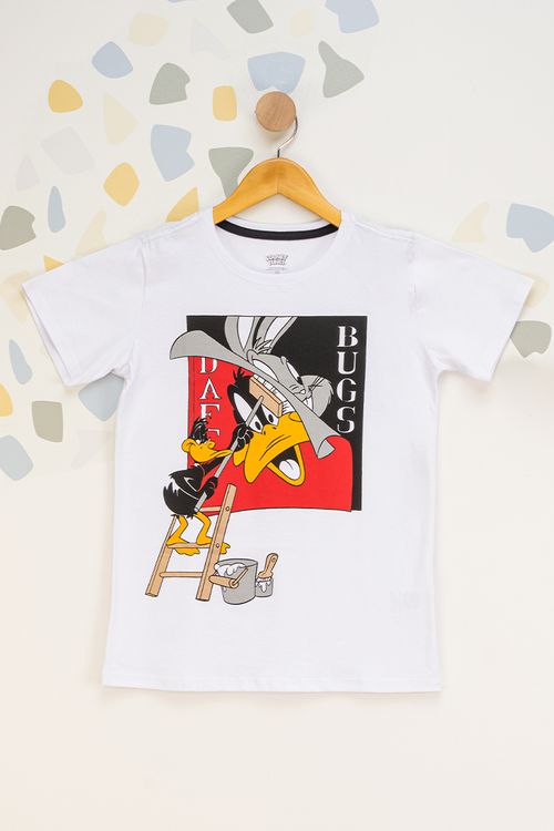 Camiseta Juvenil Masculina Patolino - Branco