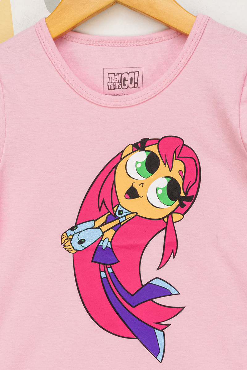 Camiseta-Infantil-Feminina-Estelar---Rosa