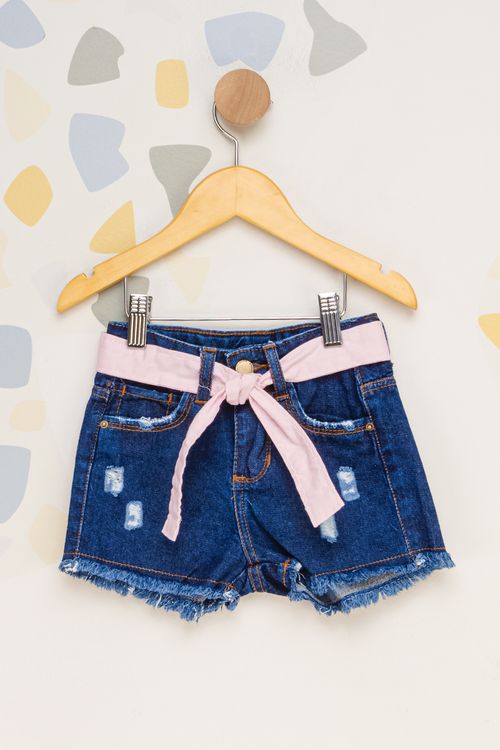 Shorts Jeans com Cinto Infantil