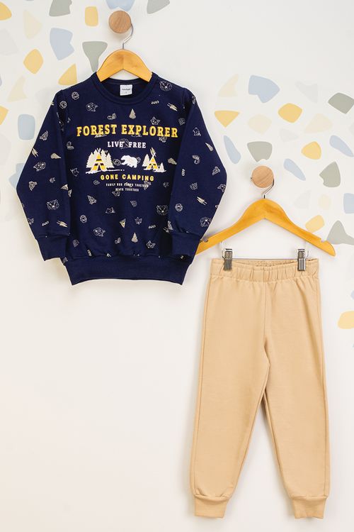 Conjunto Infantil Masculino Forest Explorer - Azul