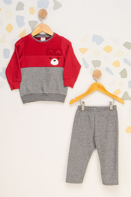 Conjunto Infantil Masculino Moletom Urso
