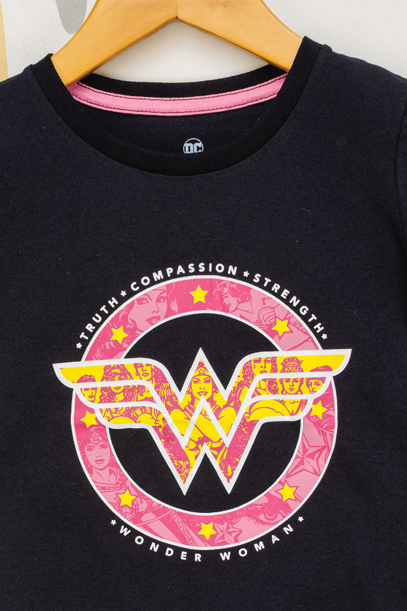 Camiseta-Infantil-Feminina-WW---Preto