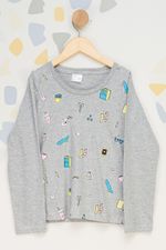 Camiseta-Juvenil-Feminina-Icones---Cinza