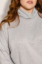 Blusa-Feminina-Tricot-Gola-Alta---Cinza