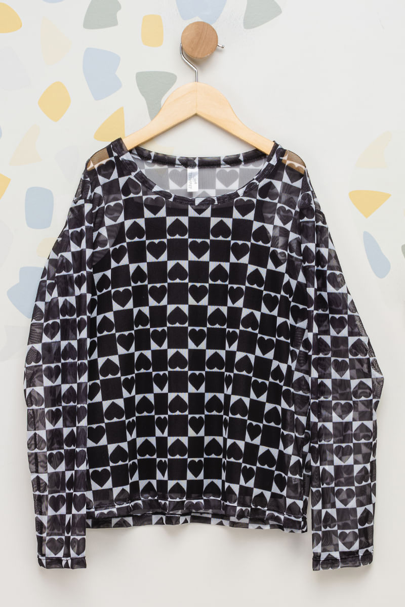 Blusa-Juvenil-Feminina-Tule-Coracoes